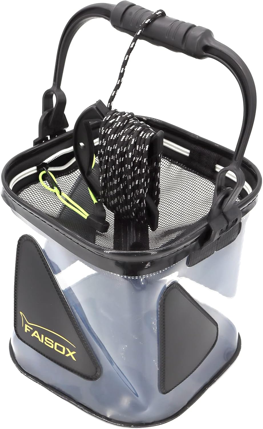 Minnow Bucket 7L/10L/12L Fishing Live Bait Transparent Container Tank Live Well for Fish Basket with Net Lids