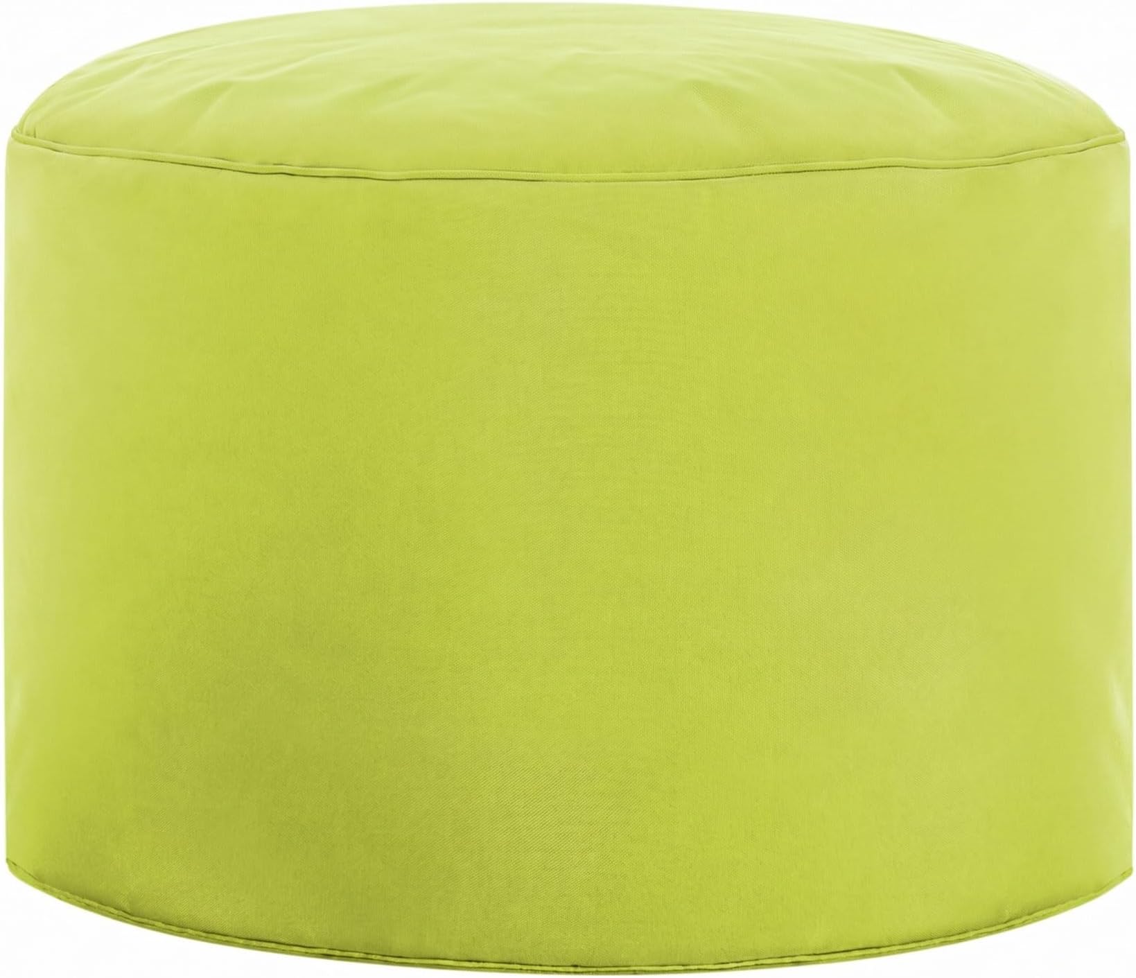 Gouchee Home Brava Pouf Collection Contemporary Polyester Upholstered Round Pouf/Ottoman, Lime Green