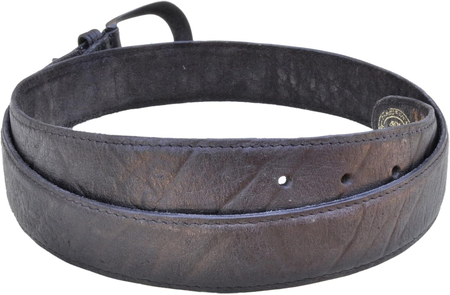 Tag Safari Buffalo Skin Genuine Leather Belt, Brass Buckle Fully Adjustable Made In Africa