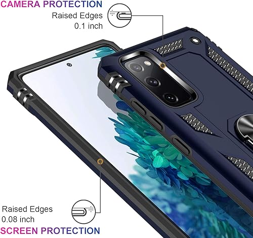 Miniatura 2 de LUMARKE Funda para Galaxy S20 FE con protector de pantalla, supera los 16 pies, probada en caídas, de grado militar, con soporte de anillo