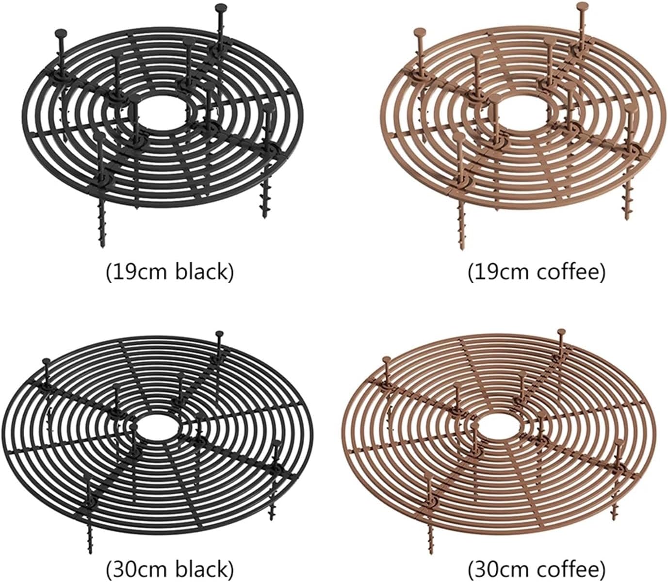 Plant Pot Cover 5pcs 19/30cm Plant Pot Protector Cover Cat Digging Stopper Universal Soil Guard Baby-proofing for Outdoor Garden(30cm Black)