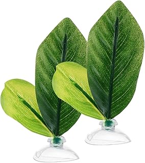 POPETPOP 2 Peças De Folhas De Peixe Betta Cama De Betta Rede De Descanso Tanque De Peixes De Reprodução Folha De Plástico Planta Aquática Habitats De Desova De Betta Para Decoração De