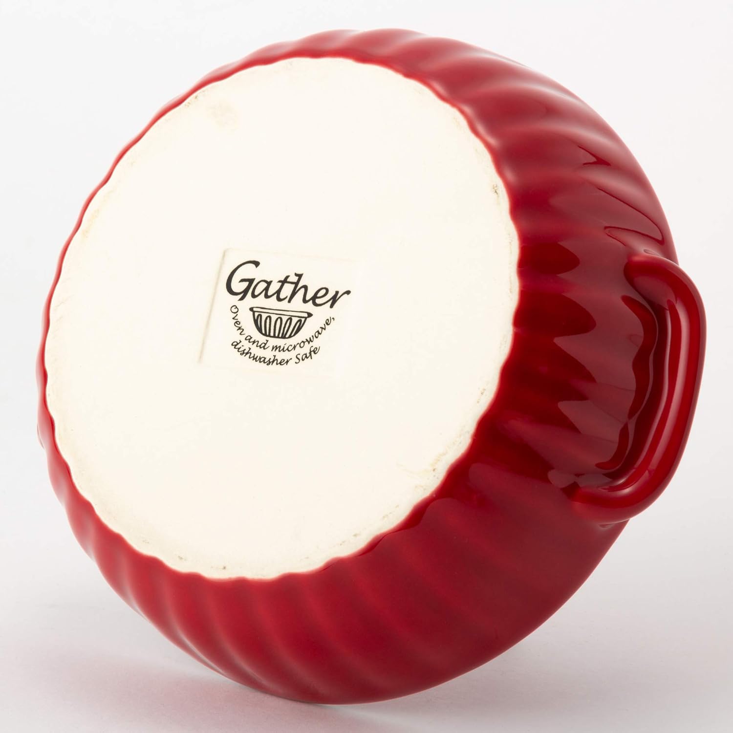 TAMAKI T-783696 Gratin Dish Gather Red, Diameter 6.3 x Depth 5.7 x Height 1.8 inches (16 x 14.5 x 4.5 cm), 16.9 fl oz (480 ml), Microwave, Dishwasher, Oven Safe
