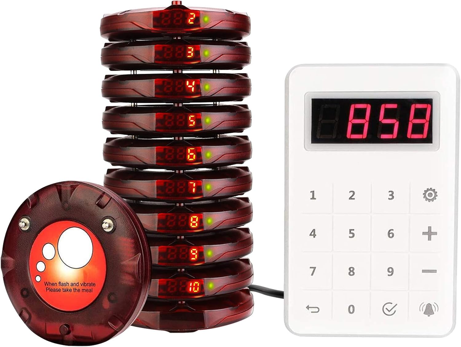 Retekess TD158 Pagers for Restaurants,Waterproof Mute Touch Keypad