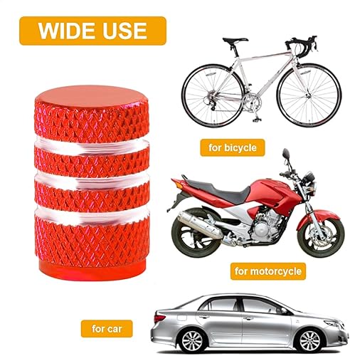 Miniatura 4 de 10 tapas de vástago de válvula de neumático, juego de tapas de válvula de neumático de aluminio anodizado, cubiertas de vástago resistentes a la