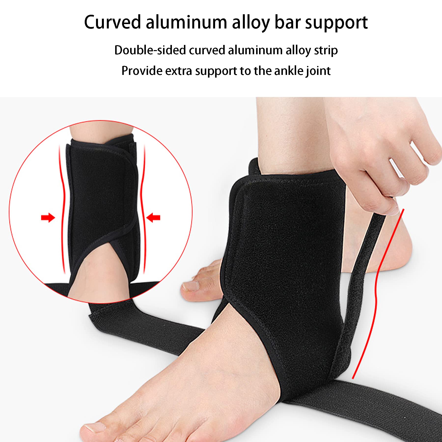 Tutore Caviglia Ideal Cavigliera per Distorsione Lesioni Sportive Ortesi Plantari Regolabili Sollievo dal Dolore Plantare Fascite Stabilizz L'ortesi del Piede Tutore per Caviglia