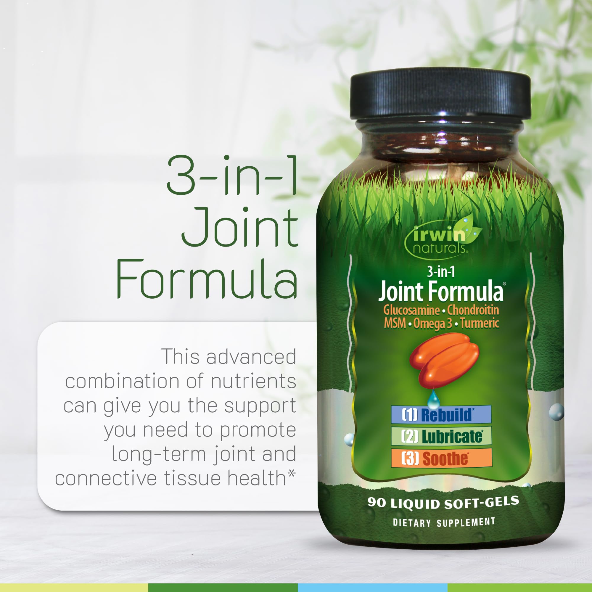 Irwin Naturals 3-in-1 Joint Formula for Mobility & Comfort | 90 Softgels — Amazon image 5