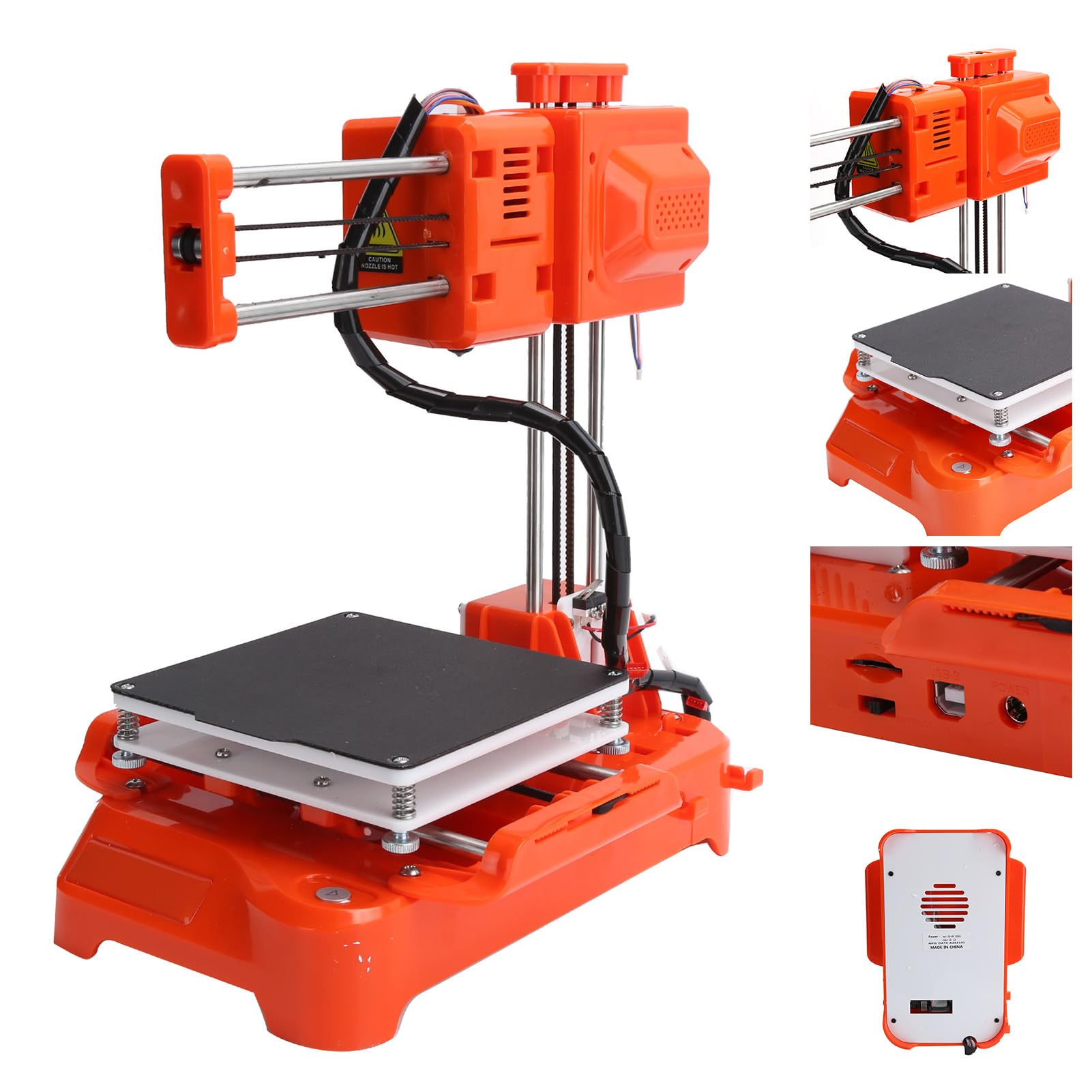 Gonetre Impresora 3D K7, Mini Equipo de Impresión de Escritorio para Uso Doméstico con Software de Desarrollo Propio, Compatible con XP/7/8/10 (Enchufe europeo)