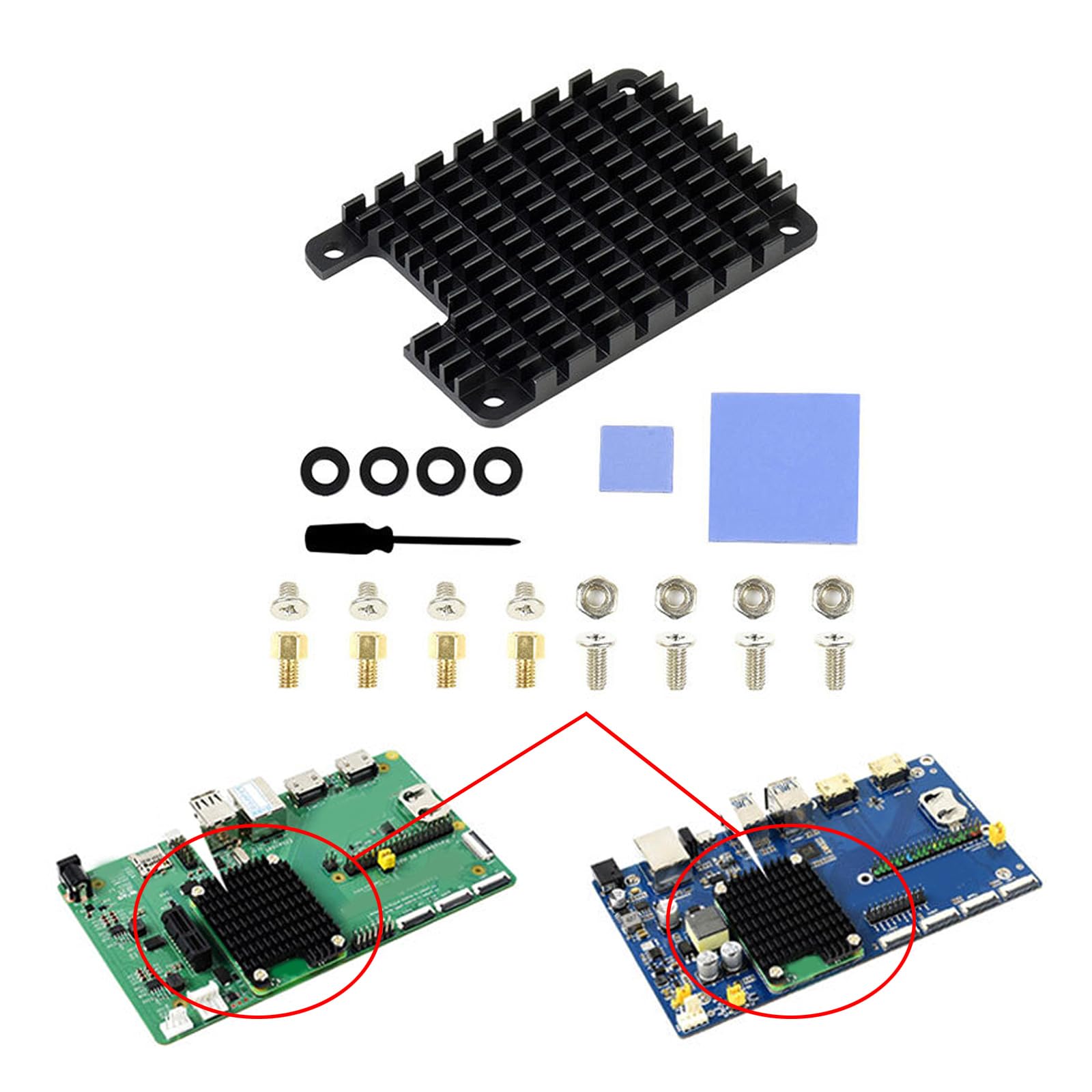 Aluminum Heatsink for Compute Module 4 CM4 Radiators Easy Installation Effective Cooling