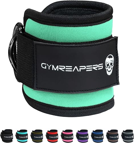 Correas de tobillo (par) para patadas traseras en máquinas de cable, entrenamientos de glúteos, ejercicios de la parte inferior del cuerpo - Correas