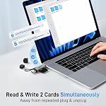 Acer SD Lecteur de cartes 2-in-1, USB 3.0 USB C Adaptateur de carte Flash double fente, Micro haute vitesse robuste SD Lecteur de carte mémoire pour SD, TF, SDHC, SDXC, MMC pour MacBook Neo(A18 Pro), iPhone 16, iPad Pro, Galaxy