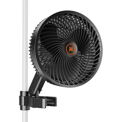 Spider Farmer New Grow Tent Clip Fan 6", EC Motor, Custom 10 Dynamic Wind Speeds and 10-Level Oscillation, Weatherproof IP-54, Powerful Airflow but Quiet for Hydroponics Circulation Cooling
