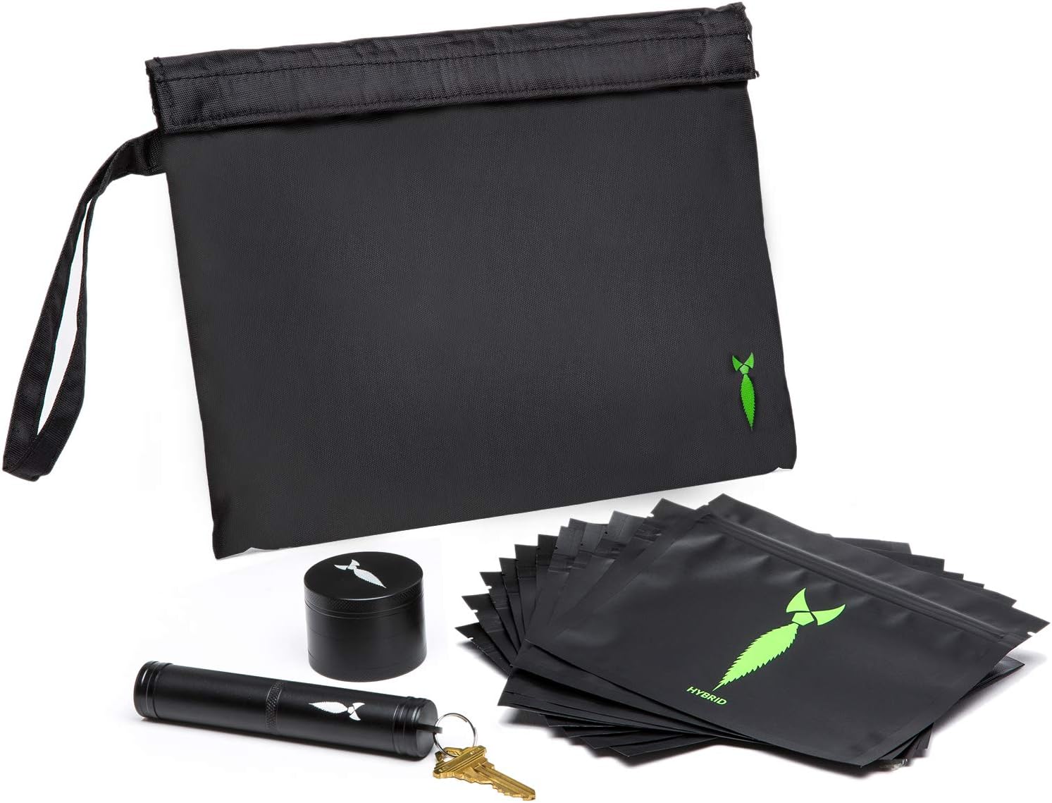 Discreet Large Smell Proof Bag With Airtight Container and Odor Scent Proof Bags And Herb Grinder