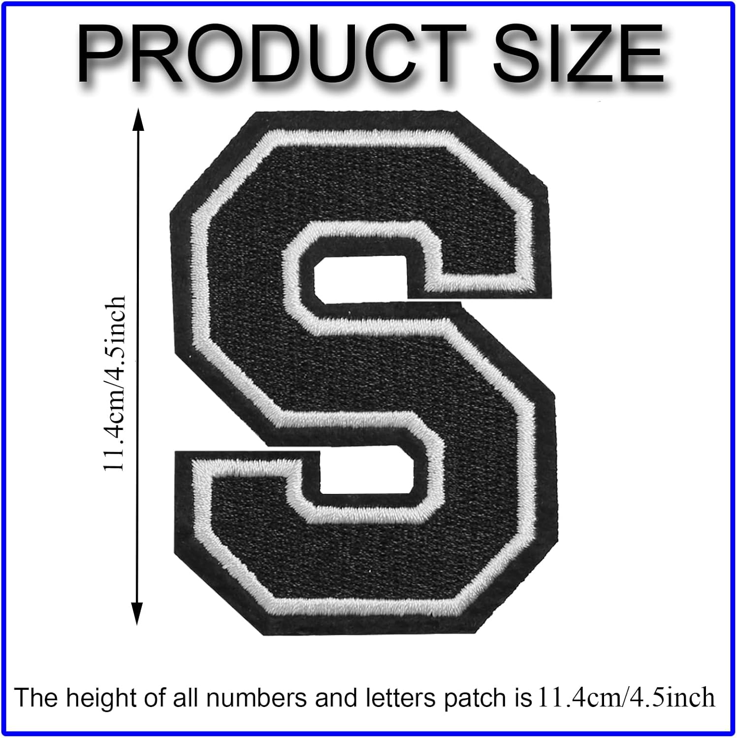 3 Pieces 4.5inch Iron on Numbers Patches, Large Numbers 0-9 Applique for Clothes, Dress, Hat, Socks, Jeans, DIY Accessories(Black 4) - Image 4