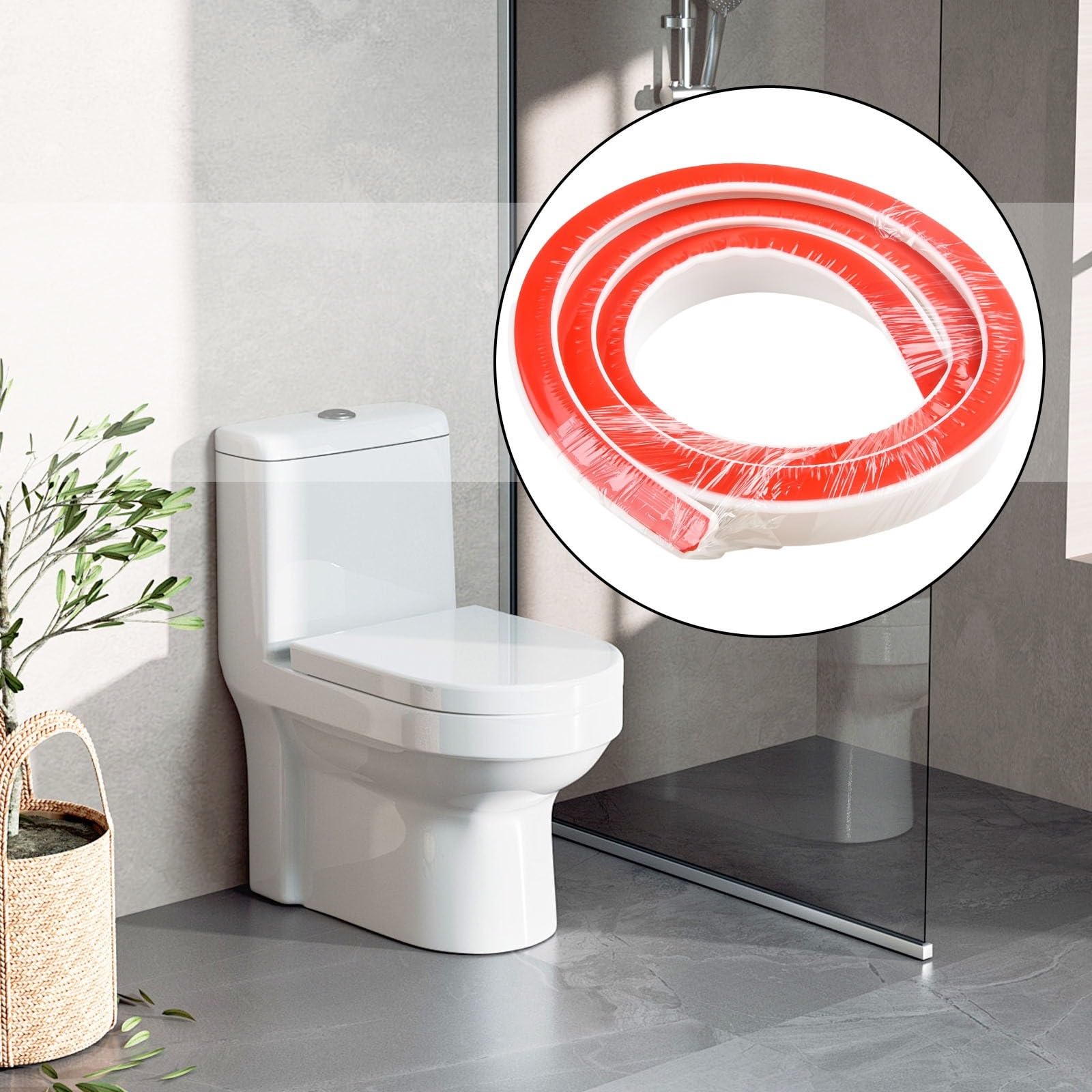 Barre d'eau pour seuil de douche, 50 cm/100 cm/200 cm/250 cm/300 cm pour salle de bain, cuisine, blanc/gris (5 cm-blanc, 200 cm)