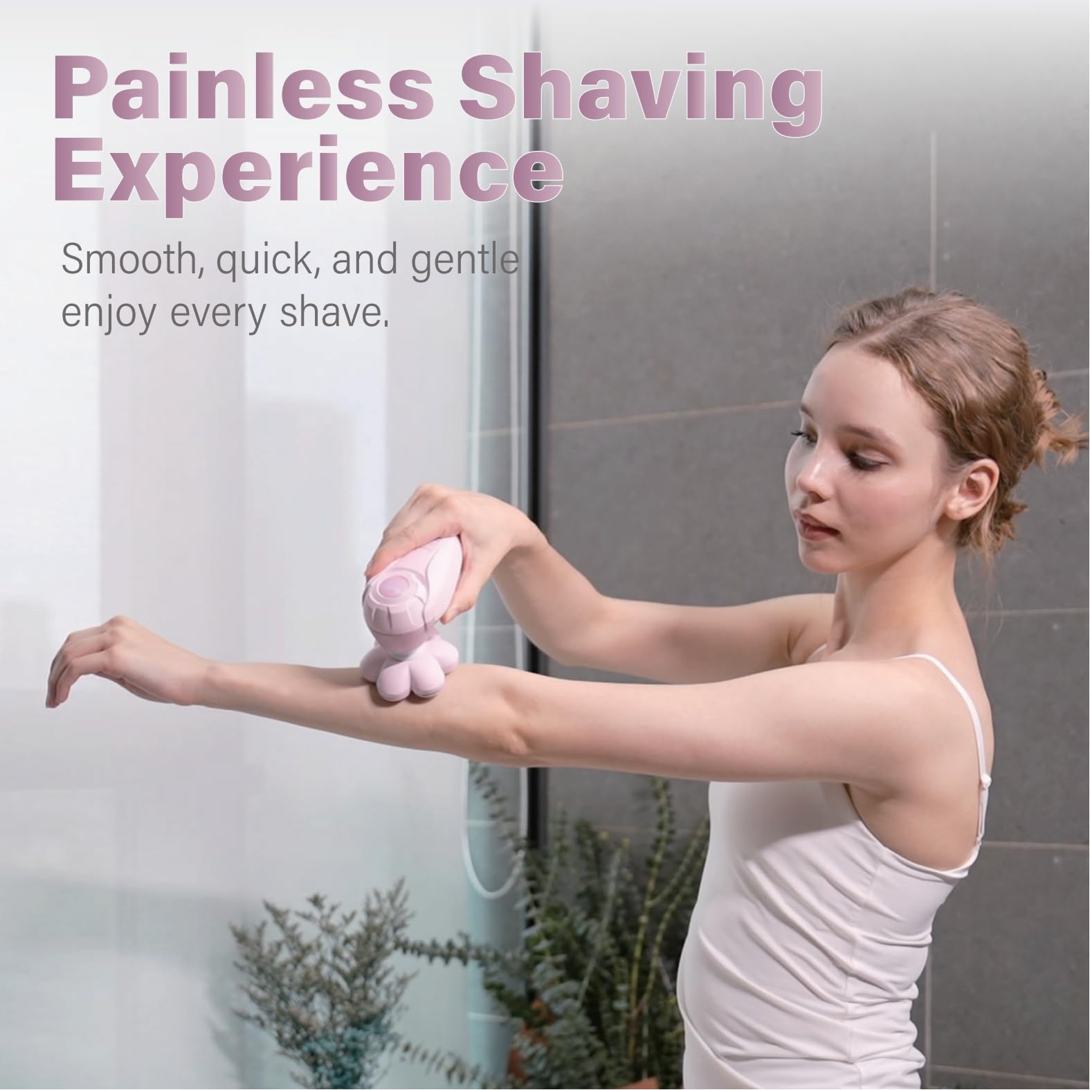 3-in-1 Electric Razor for Women, Waterproof Wet/Dry Pink Shaver