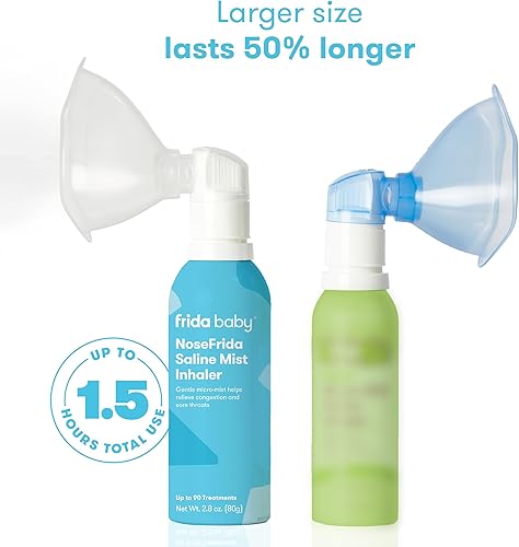 Miniatura 2 de Frida Baby NoseFrida - Inhalador nasal de niebla salina, espray descongestionante para la congestión y el alivio de alergias para bebés + niños,