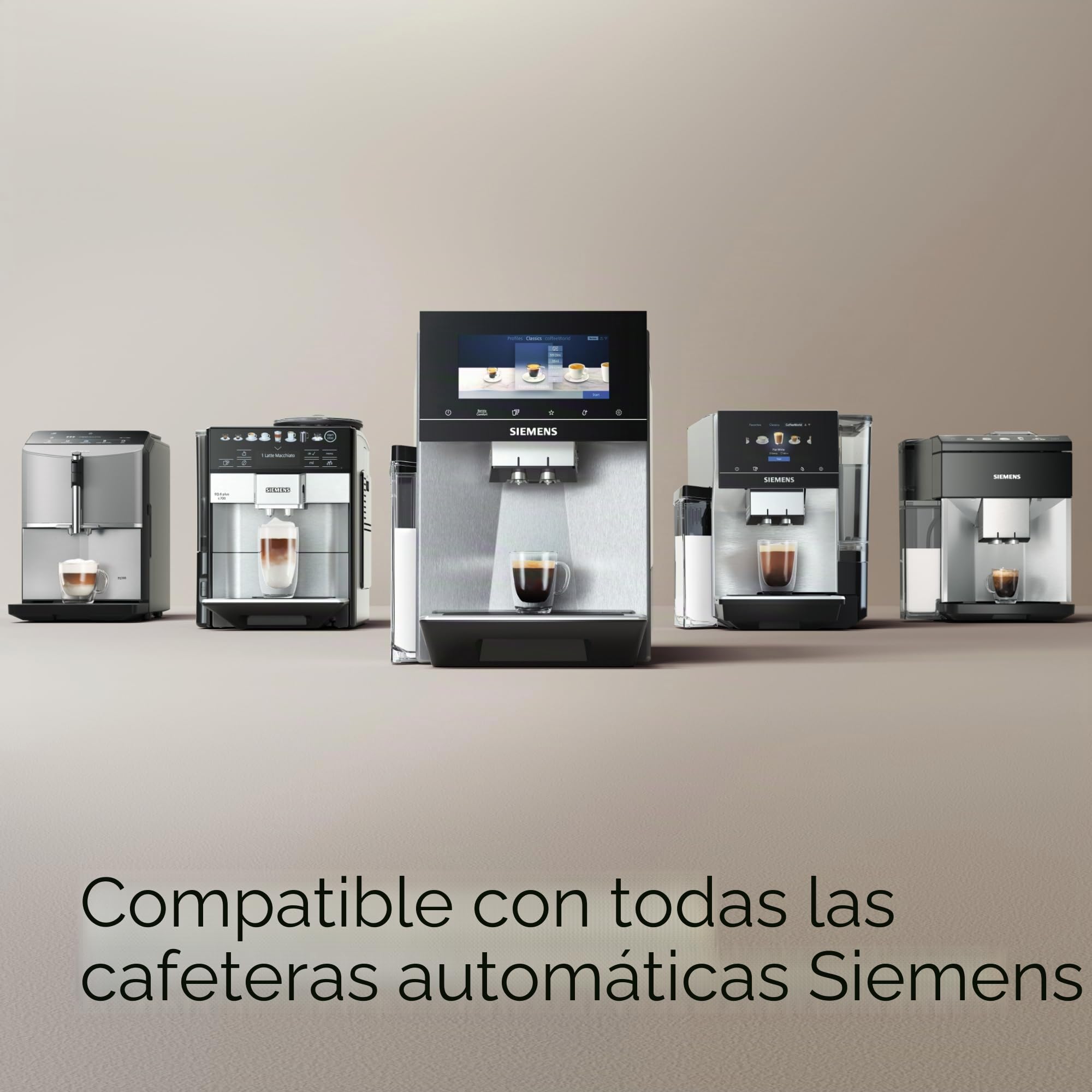 Siemens BRITA Intenza TZ70033A - Filtro de agua (3 unidades, reduce el contenido de cal del agua, apto para cafeteras automáticas de la serie EQ, así como para máquinas automáticas de montaje