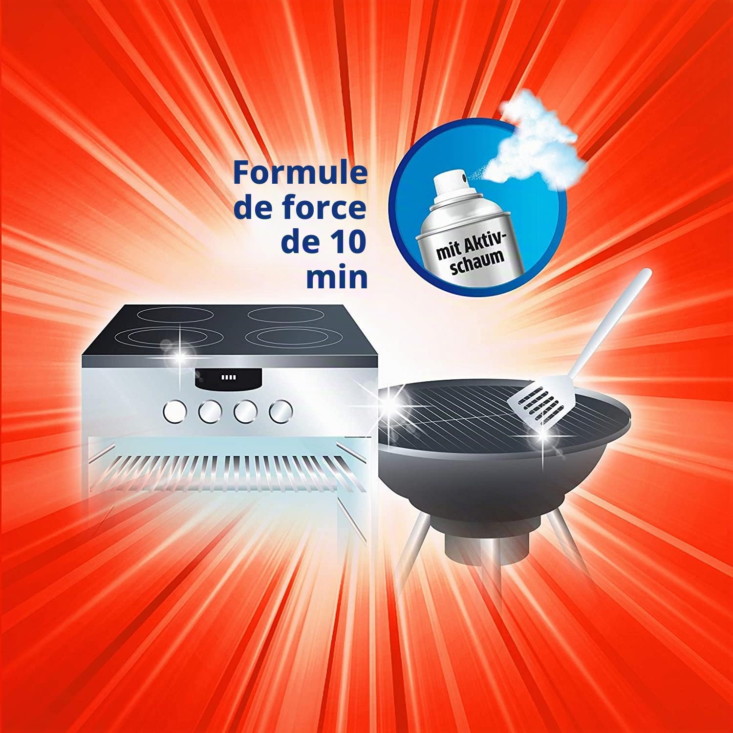 Sidol Bref Power Lot de 2 nettoyants pour Four et Grill 500 ML 10 Min Formule puissante