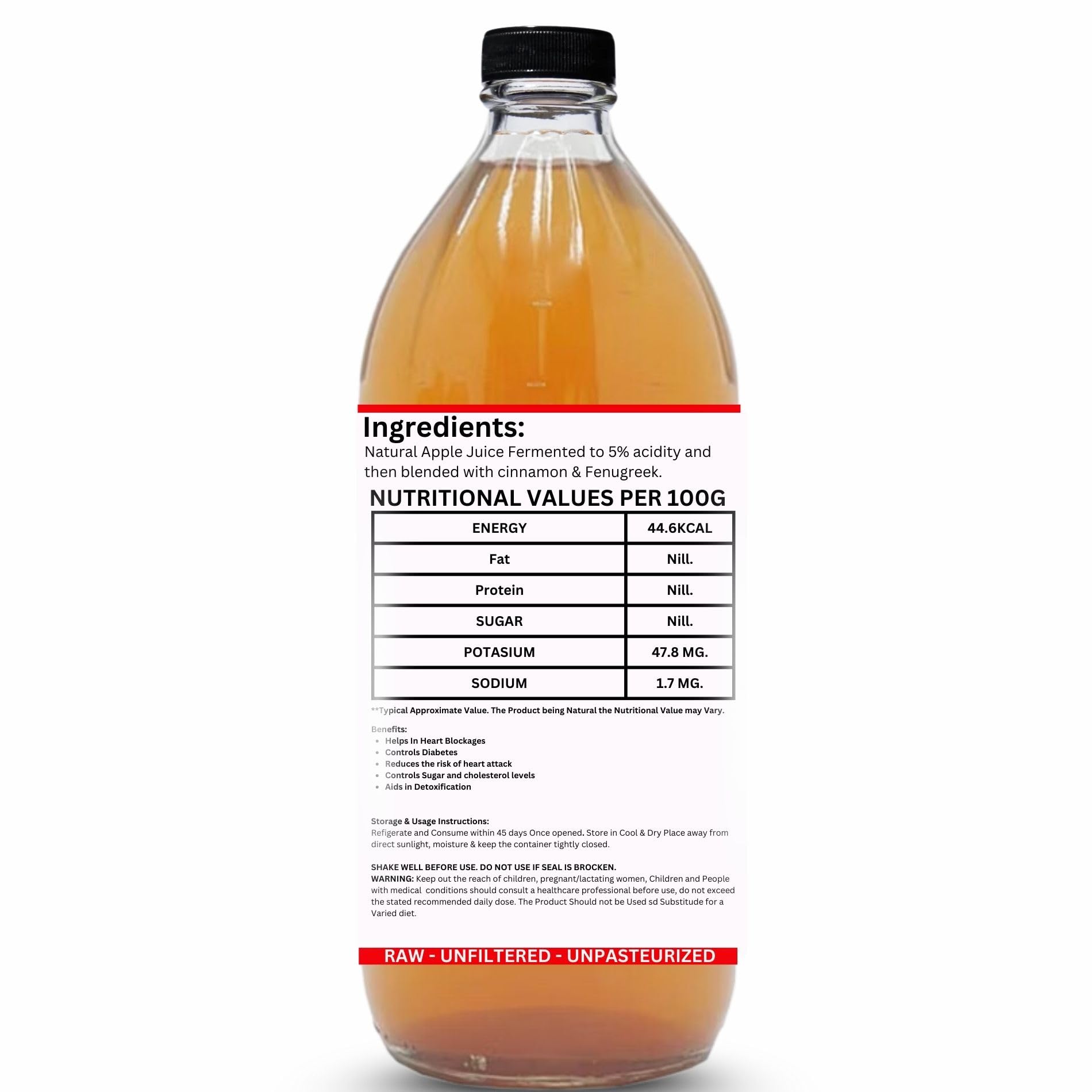 7HerbMaya Organic Apple Cider Vinegar with Mother | Naturally Fermented Apple Vinegar from Himalayan Apples | Raw, Unfiltered Plant-Based Refresher (2 Litre) 1
