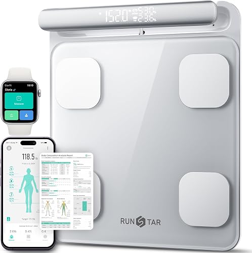 RunStar Smart Scale for Body Weight and Fat Percentage FSA&HSA Eligible, 8-Elect