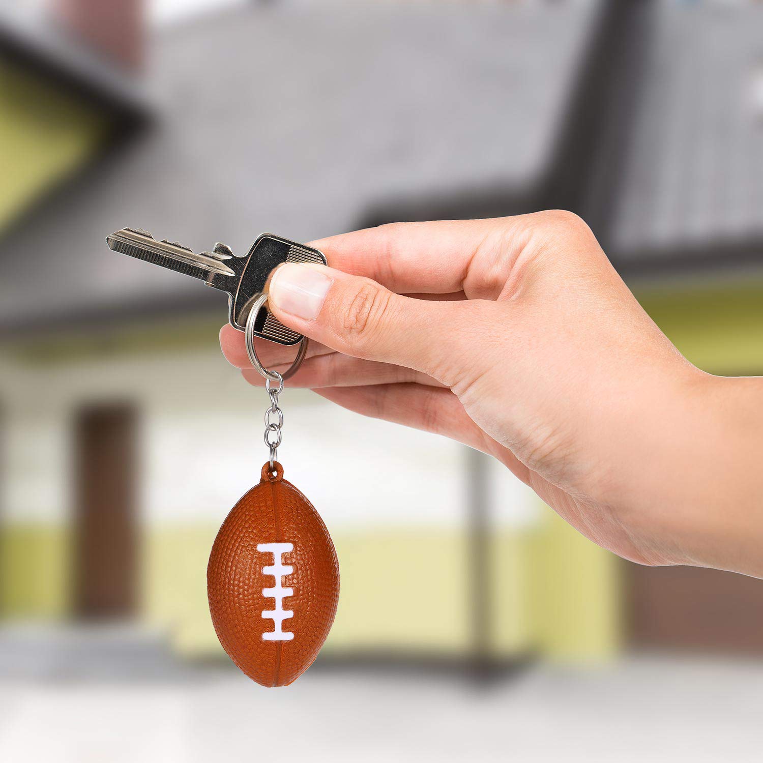 Snapklik.com : Blulu 20 Pack Mini Foam Football Keychains For Sport ...