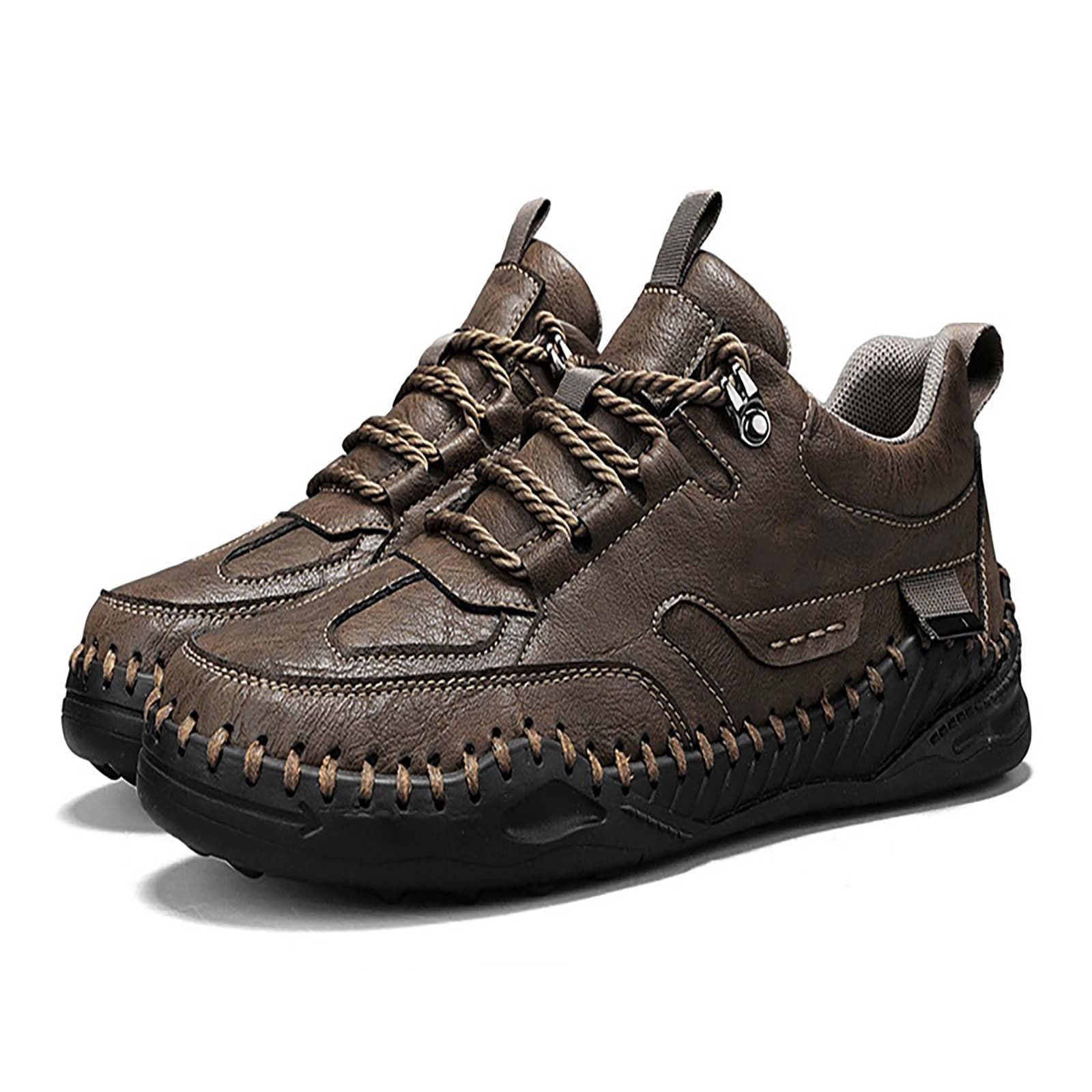 Generisch 2026 Zapatos planos casuales con suela gruesa para hombre – Zapatillas de exterior hechas a mano para el día a día Zapatos cómodos con suela antideslizante