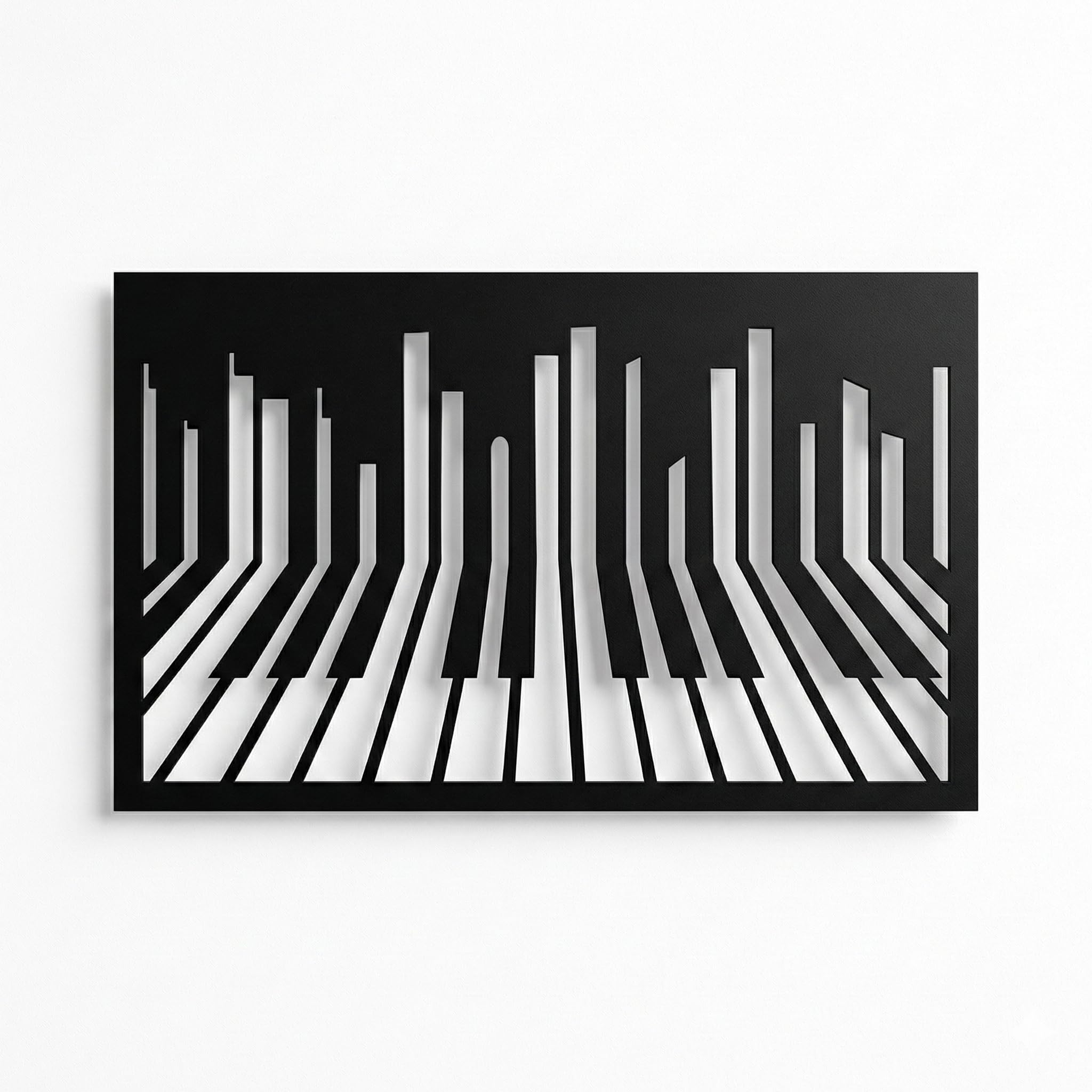 Arte da parete in metallo, pianoforte in metallo, decorazione musicale, decorazione d'interni, decorazione da parete per casa, ufficio, regalo per amanti della musica (100 x 53 cm)