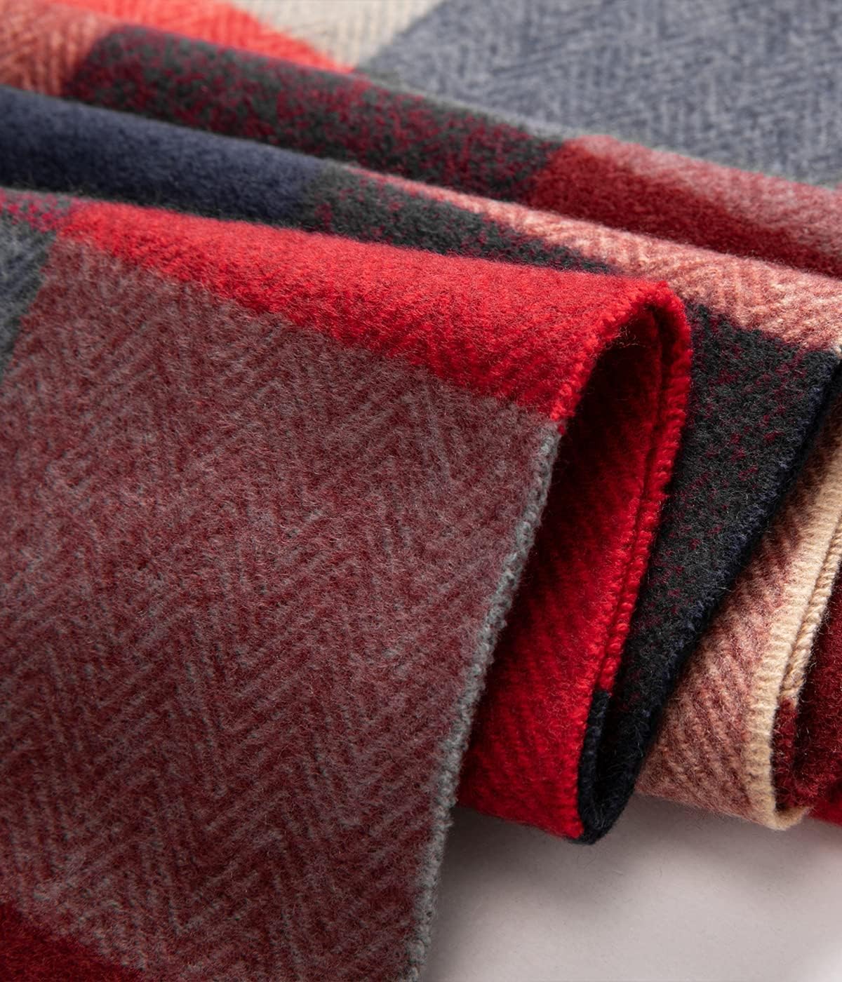 Villand Women's Wool Scarf - Cashmere Feel Winter Checked Scarves for Women, Large Soft Thick Shawls and Wraps with Gift Box - Image 5