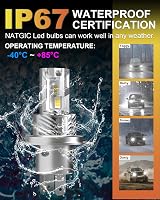 NATGIC H4 LED fényszóró izzó 20000LM 100W 6500K xenon fehér autó lámpa 5
