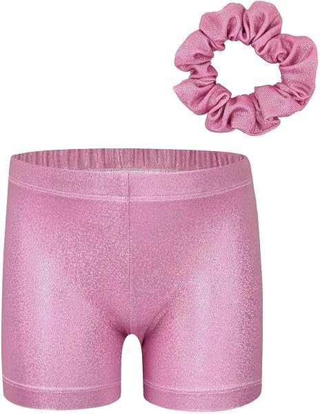 Gogokids Ensemble de Gymnastique Trois Pièces pour Filles, Justaucorps Sans Manches avec Shorts et Bandeau, Tenue de Gymnastique avec Design de Couleur Scintillants Dégradée pour 3 à 12 Ans - 2