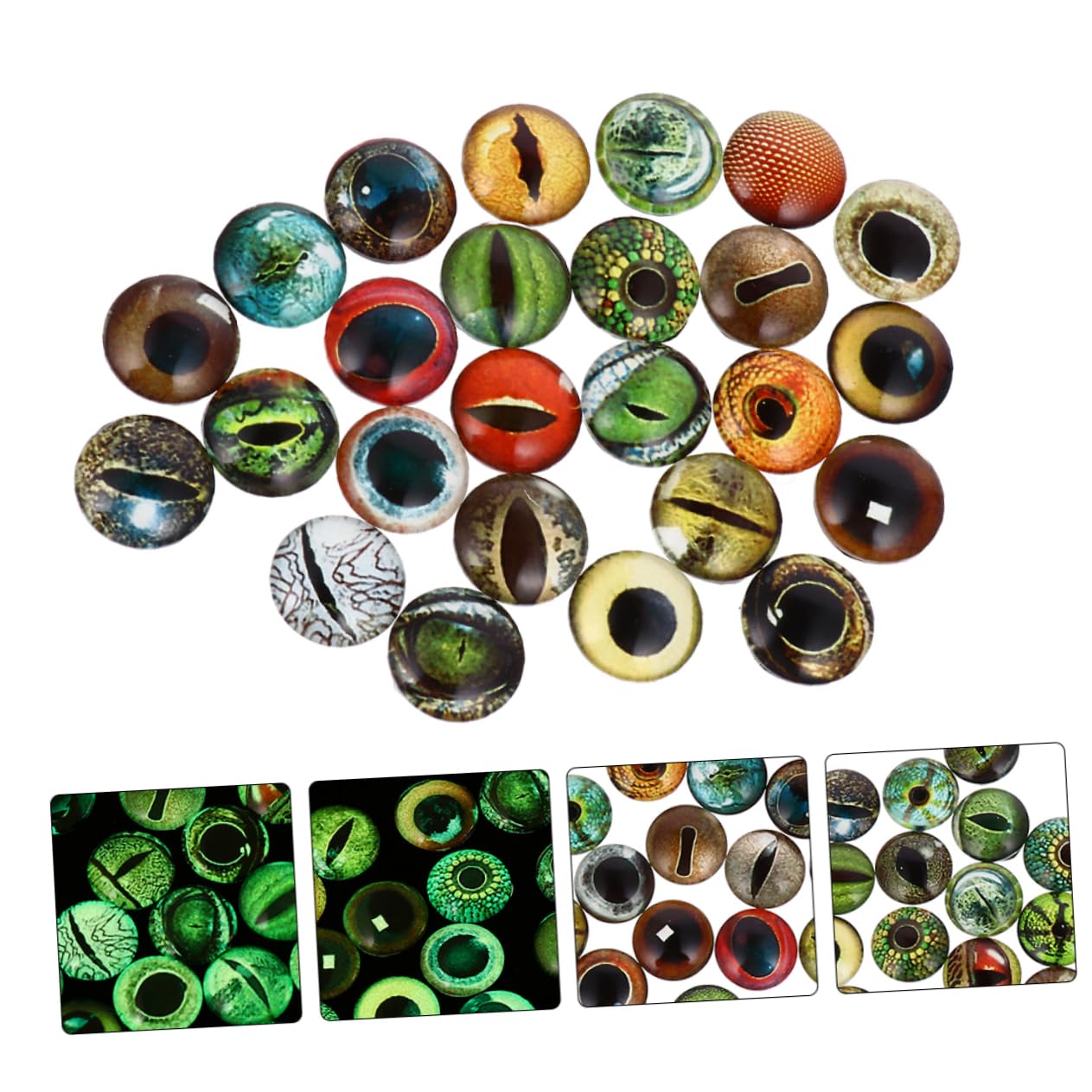 EXCEART 300piezas Oculares Decorativos De Vidrio Para Manualidades De Muñecas Ojos De Seguridad Para Proyectos Accesorios Creativos Para Artesanía y Juguetes
