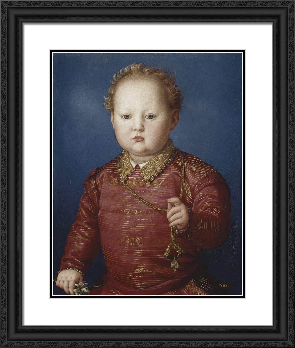 ArtDirect Bronzino, Agnolo 20x23 Black Ornate Framed Art Print with Double Matting Titled: Don Garcia de' Medici