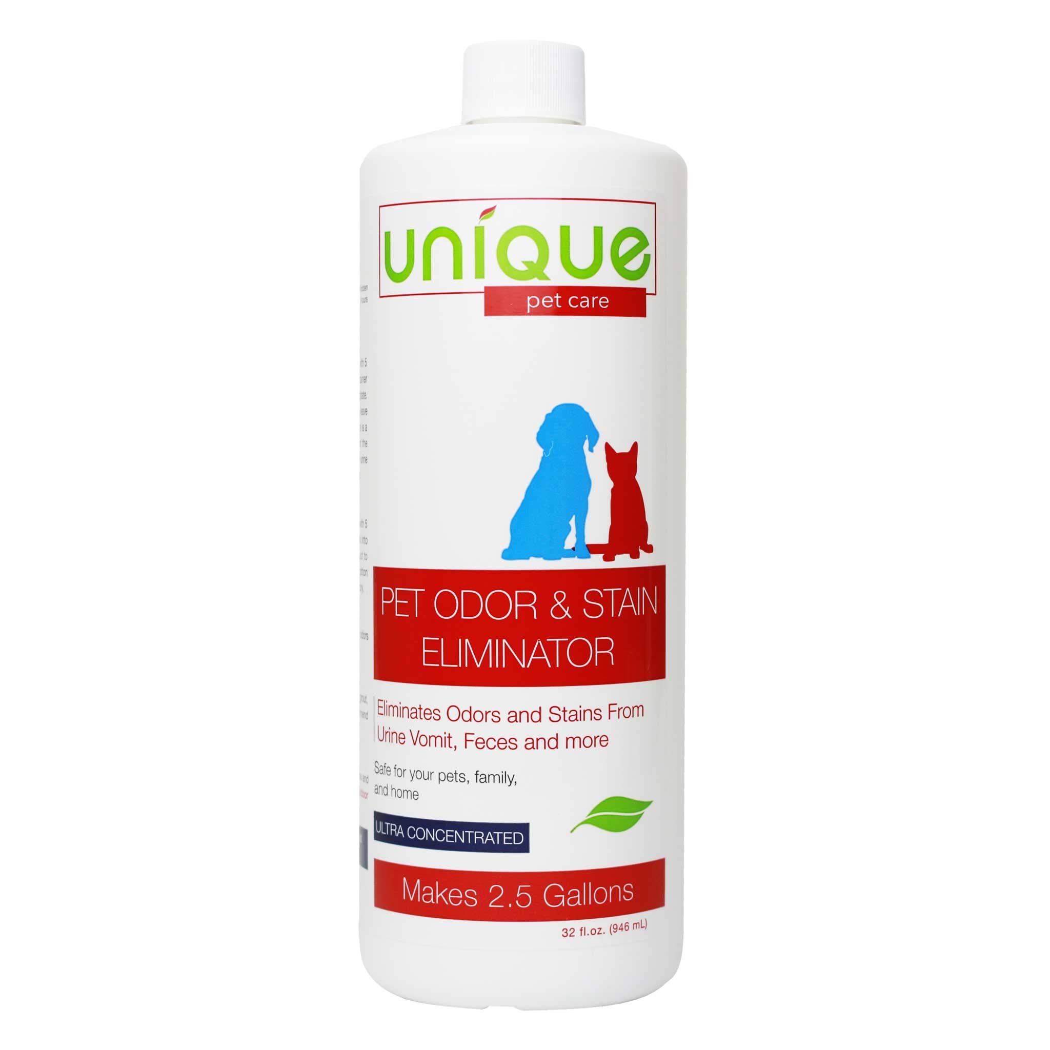 Unique Pet Odor and Stain Eliminator | Removes Old and New Stains | Eliminates Odors and Stains From Urine, Vomit, Feces and More | Safe and Ecofriendly