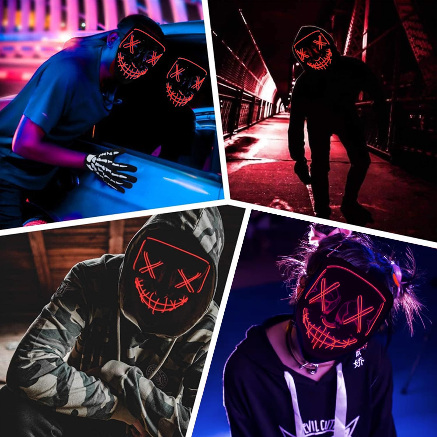 ハローウィン光るマスク 楽天市場】仮装 LEDマスク ハロウィン 光るマスク LED