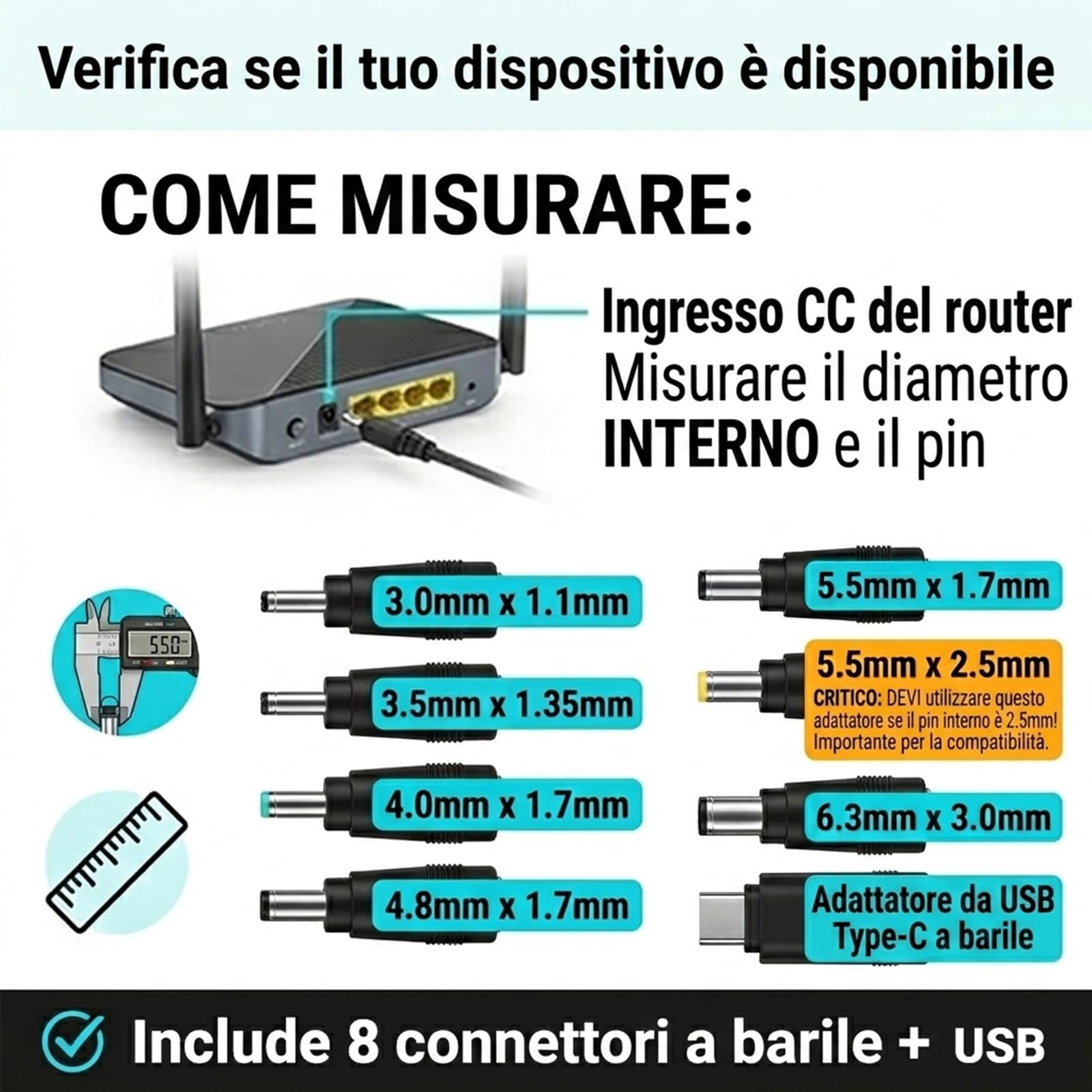 Mini UPS per Modem Router, 10400mAh(38Wh) Gruppo di Continuità 12V/2A, 24V PoE con 5V/3.6A USB