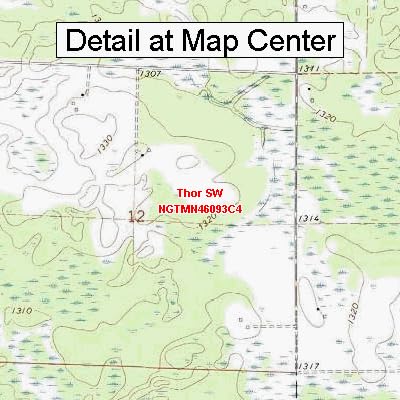 Thor Mn Amazon.com : USGS Topographic Quadrangle Map - Thor SW, Minnesota ...