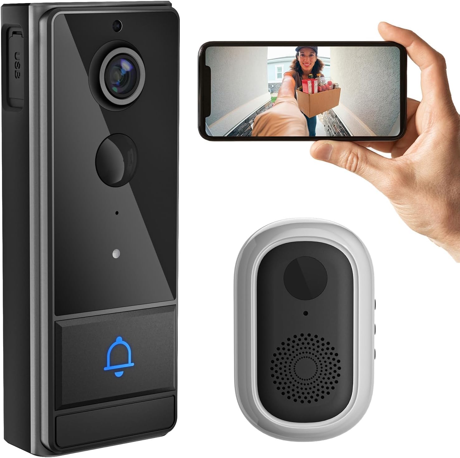 NAVKAR SYSTEMS Smart Video Doorbell VDP-TY, 2.4G WiFi APP Remote Monitoring 2-Way Talk 120° Wide-Angle Lens, IP65 Waterproof with 4000mAh Battery for Home Security-image-24