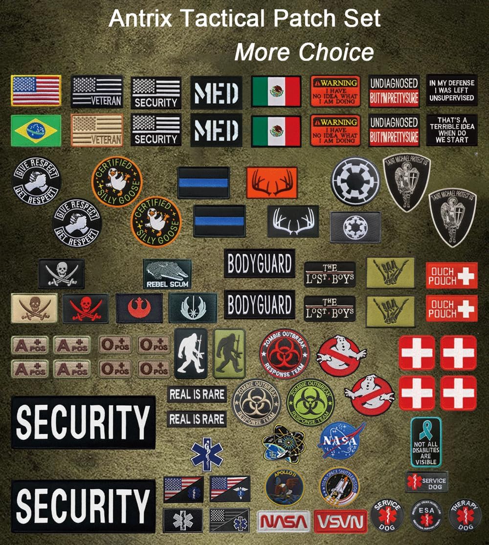 2個 Lサイズ 10.8X4インチ 反射 ブラック セキュリティパッチ タクティカル フックとループ 刺繍ファスナー セキュリティガ