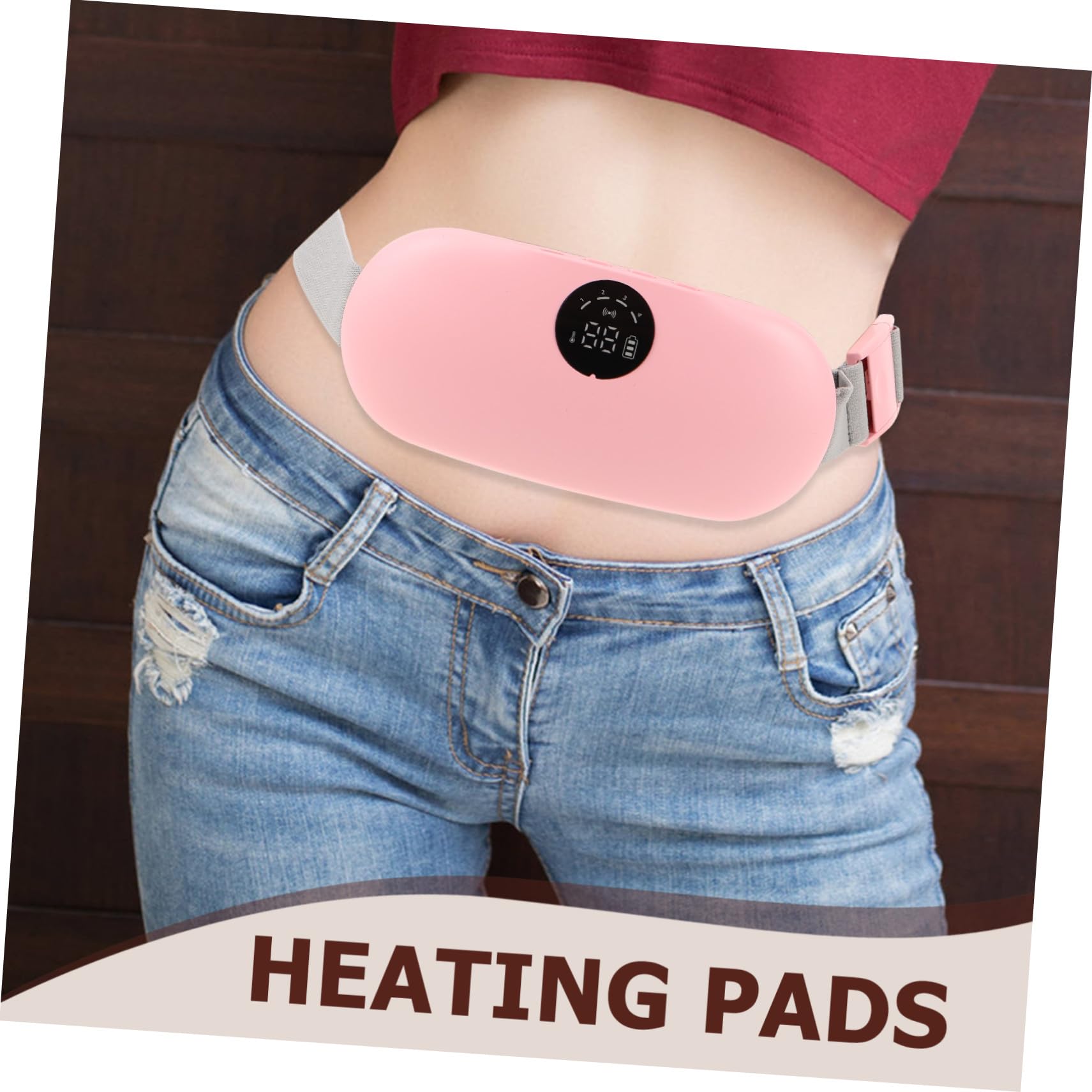 Cinturón Térmico Abdominal Eléctrico Ajustable 1 Unidad Con Calefacción Rápida y Cómodo Para Aliviar Cólicos Menstruales y Lumbar Durante La Menstruación