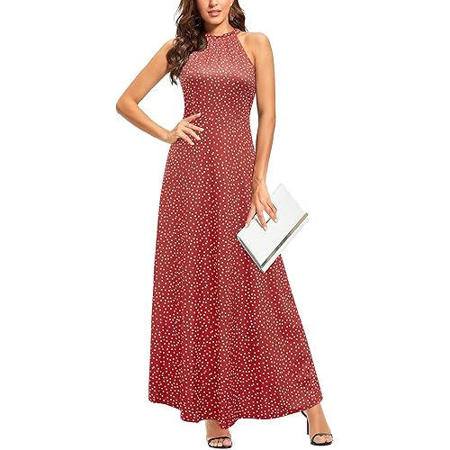 STYLEWORD Women's Summer Floral Halter Maxi Dress Vacation Semi Formal 2026