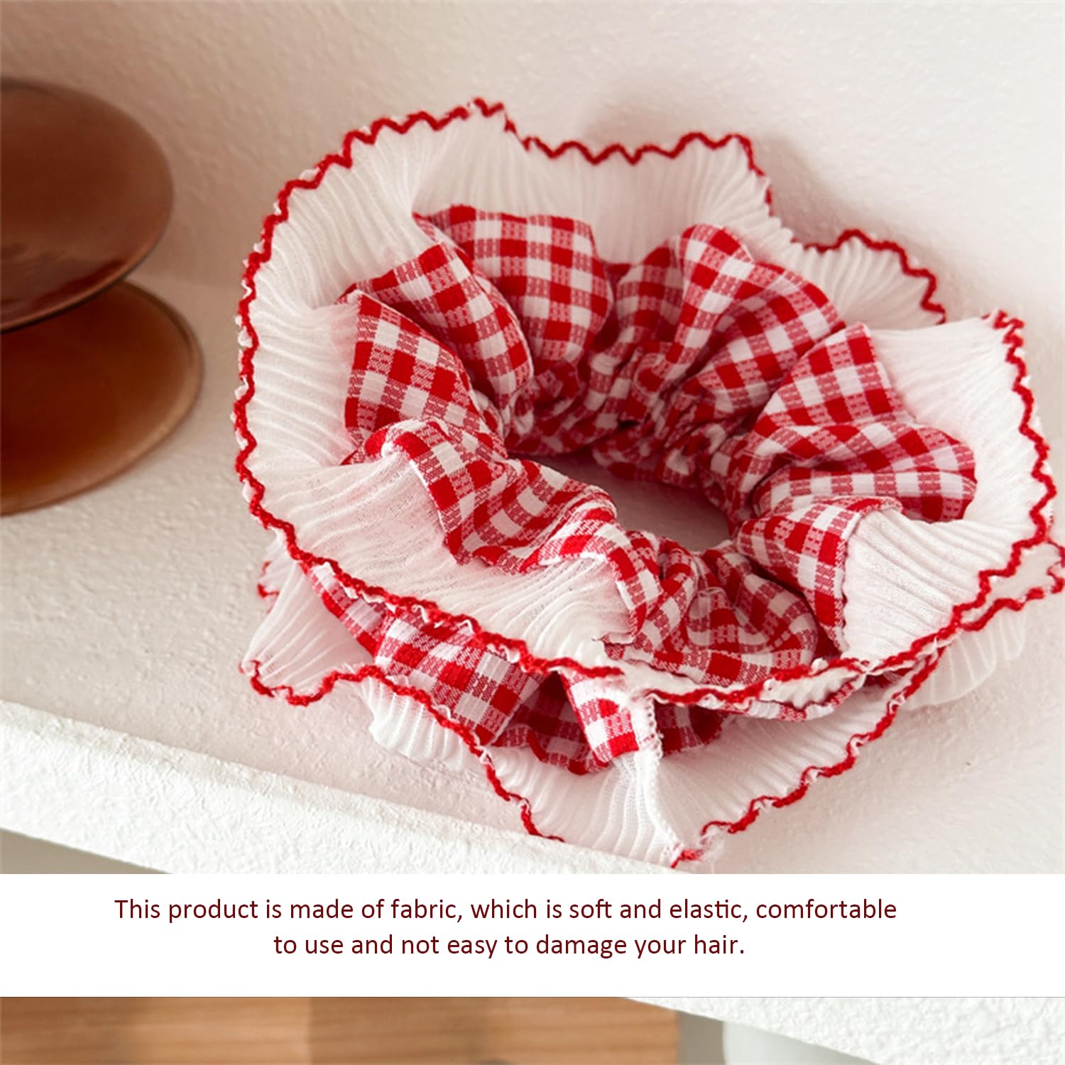 3 Pieces Of Plaid Hair Ties, Elastic Hair Ropes, Women'S Fashion Hair Accessories, Low Ponytail Fixed Hair Ties - Image 3