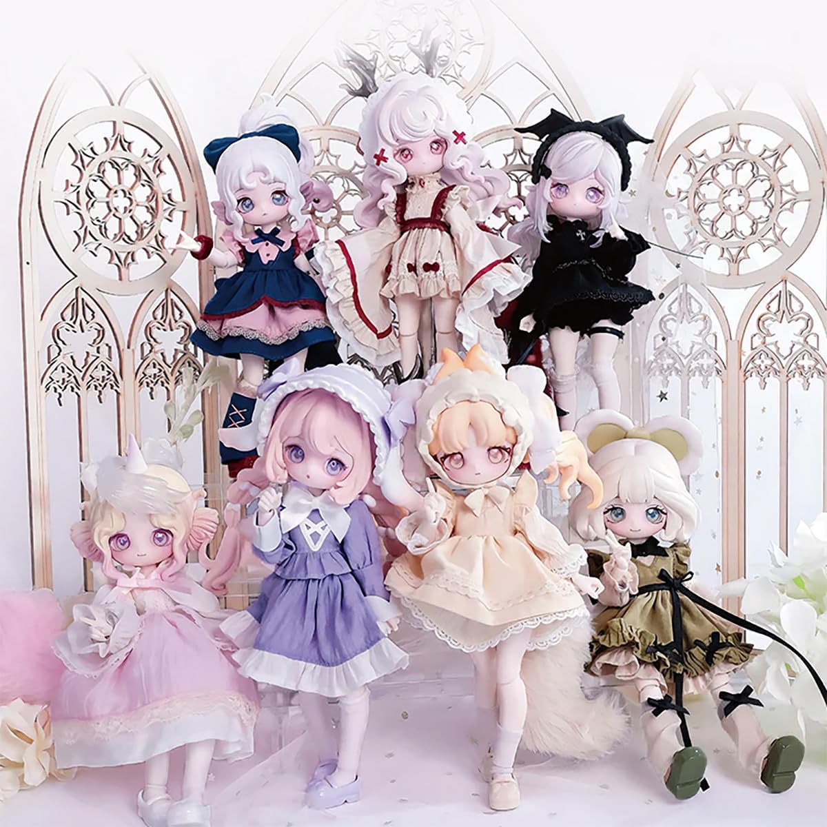 The Lulu Elf Story Series 1/12 BJD Blind Box Action Figures Mystery Box Cute Random Toys Birthday Collectible Toy for Desktop Ornaments, 1PC