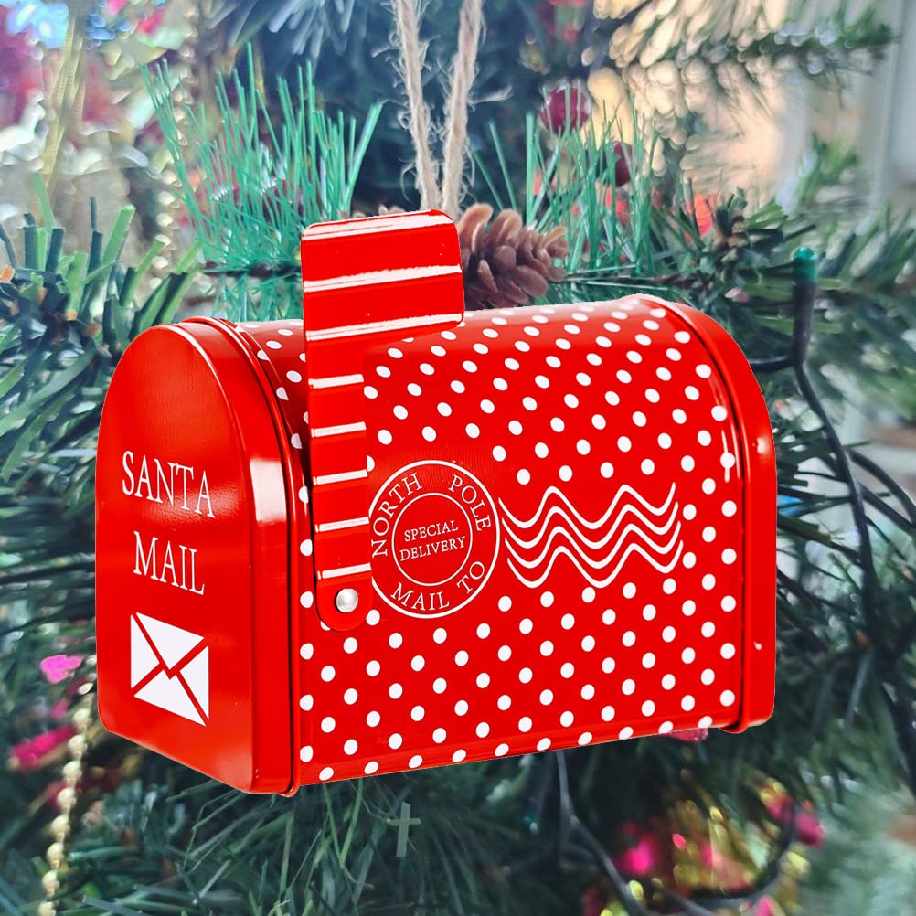 Christmas Mailbox Iron Box Envelope Box Home Garden Outdoor Decorations Box Wear Built to Allowing to Its for Holiday Sea Christmas Mailbox