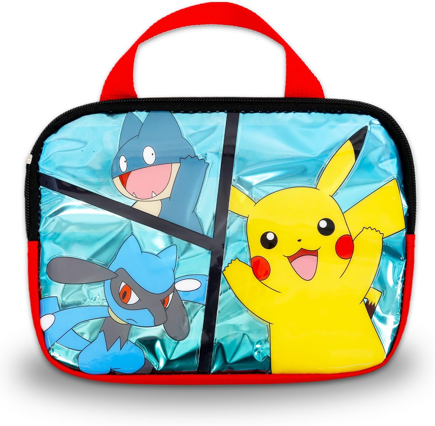 Pokemon Backpack for Boys, Kids - 5 Pc Bundle with 16" Pokemon School Bag, Utility Case, Pencil Holder, Water Bottle, Stickers, More | Pikachu Backpack Set