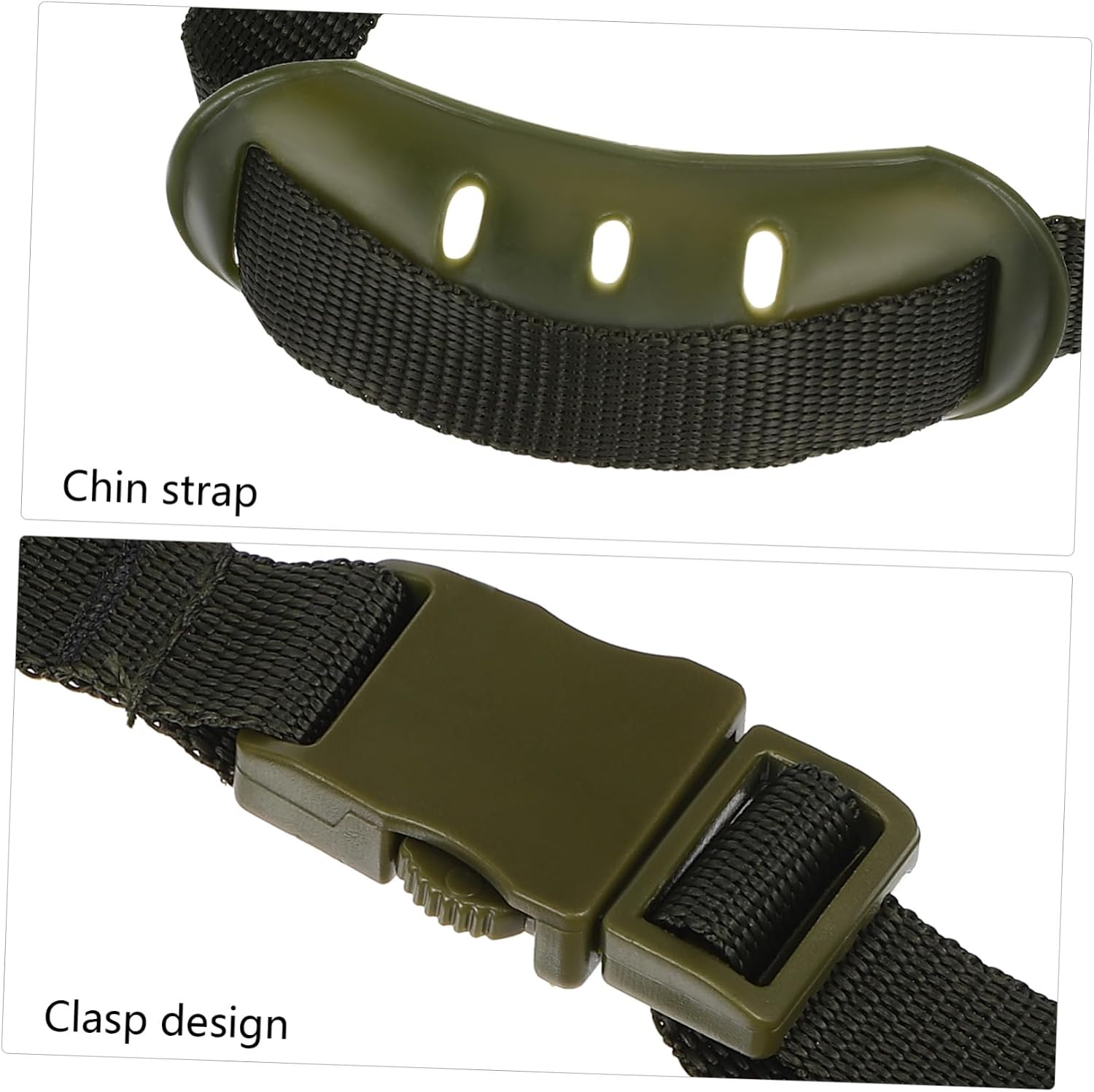 BESTonZON 2pcs Adjustable Helmet Chin Strap Double Chin Strap for Hard Hat Elastic Cupped Cup Iron Hooks for Batting Helmet