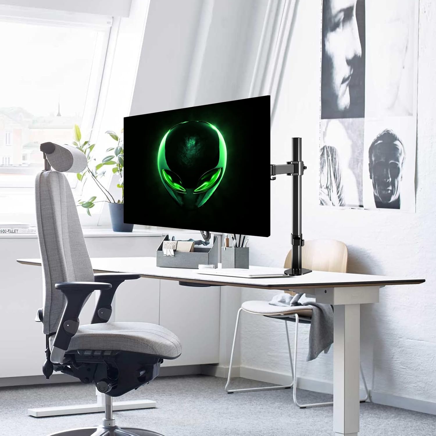 Single Monitor Mount, Single Monitor Desk Mount with VESA Extension Kit from 75×75 to 200×200mm fits 13-39 inch Screens,Vesa Mount