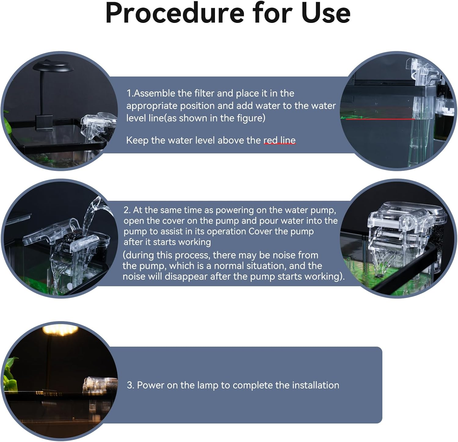 1.8 Gallon Beta Fish Tank Aquariums Kits - Clear Small Fish Bowl Starter Kit with LED Light, Water Filter Pump, Hydroponic Basket - Beginner's Gift for Guppy Shrimp Goldfish, Rectangular