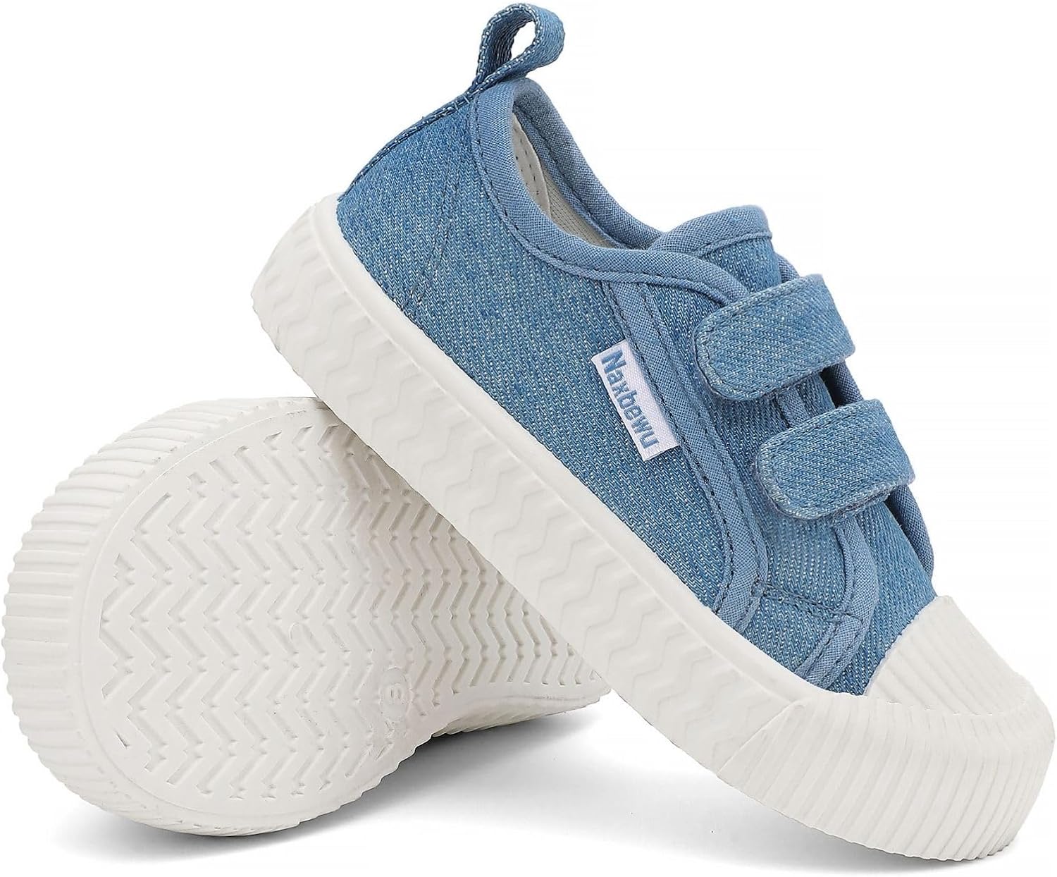 Toddler Boys & Girls Sneaker Adjustable Slip On Canvas Hook and Loops Walking Shoes,Size 5-12 - Image 2