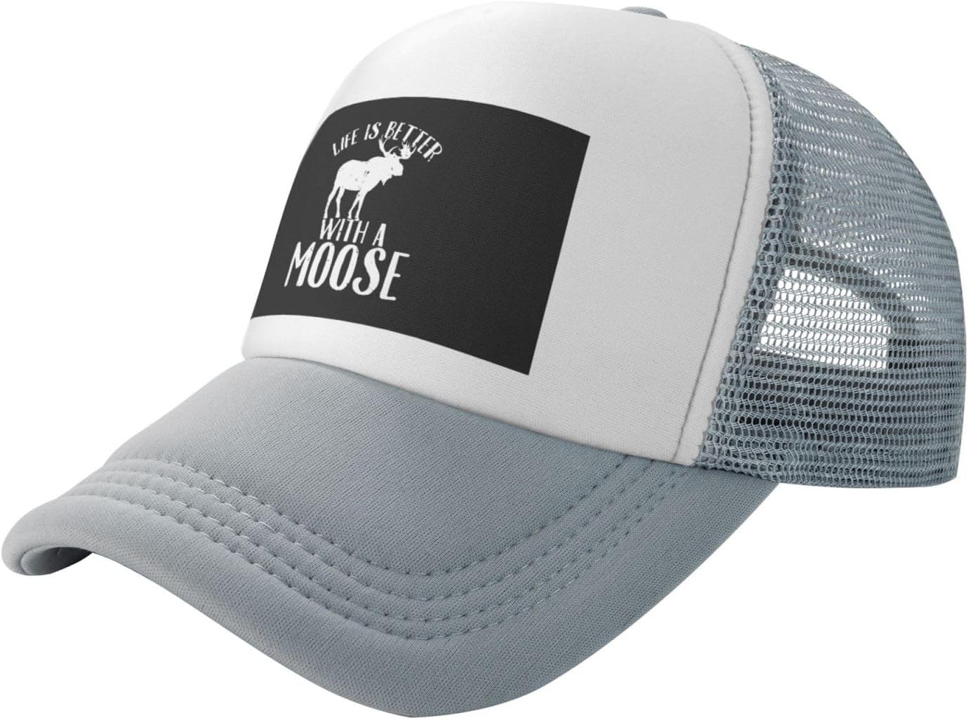 Just Girl Who Loves Moose Adjustable Mesh Baseball Cap Golf Trucker Hat